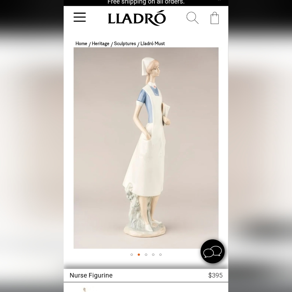 Lladro figurine nurse. (NO BOX) #8